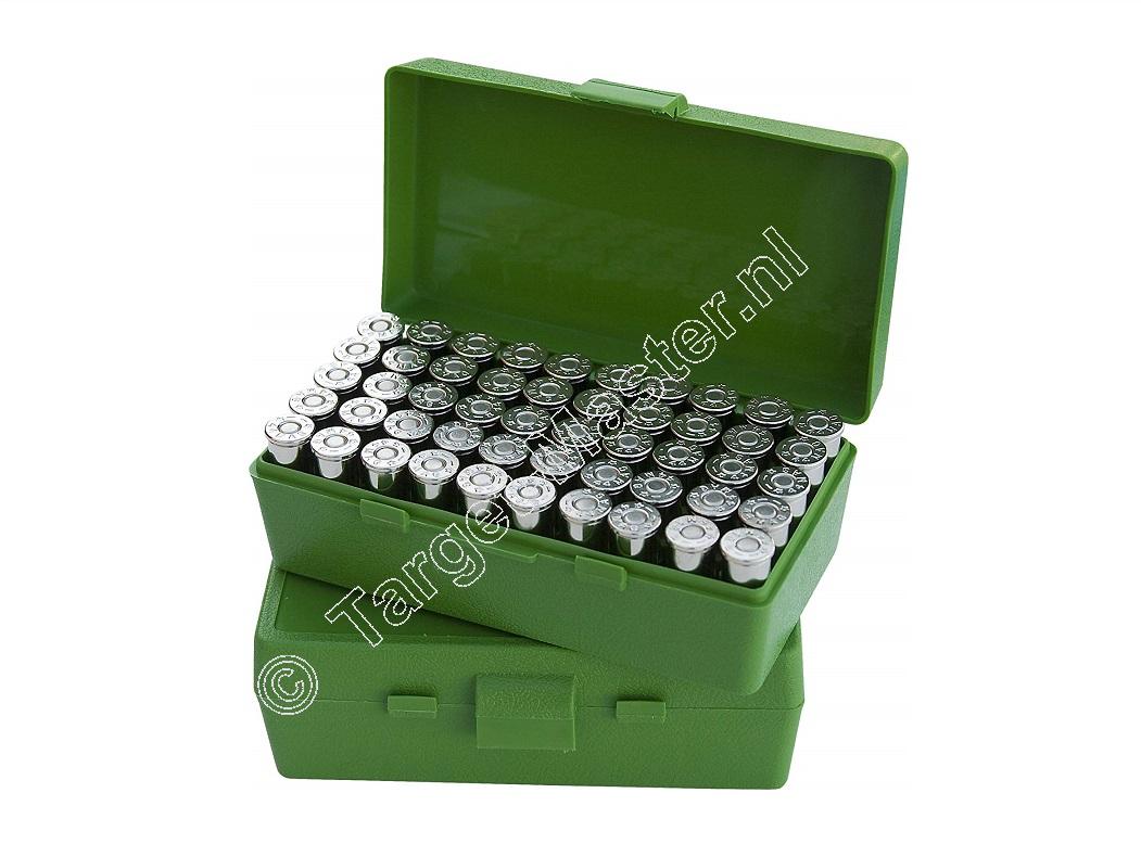 MTM P50-32 Flip-Top Ammo Box GREEN content 50